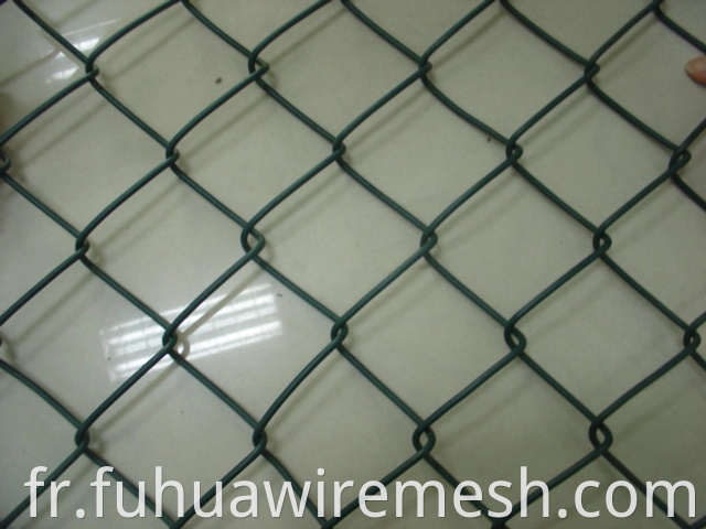 Galvanisé, clôture en maille de fil à chaîne de revêtement en PVC
